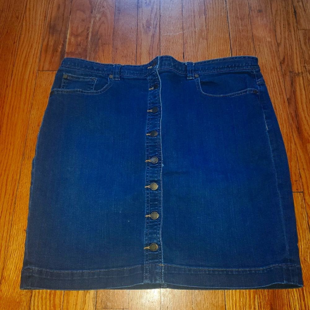Chaps Denim Mini Skirt